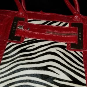Innue Red leather purse made in Italy